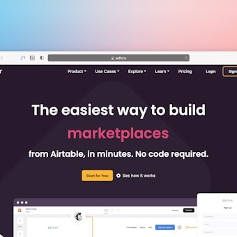 Web browser showing no-code marketplace creation – parlot AI powered automation for business efficiency